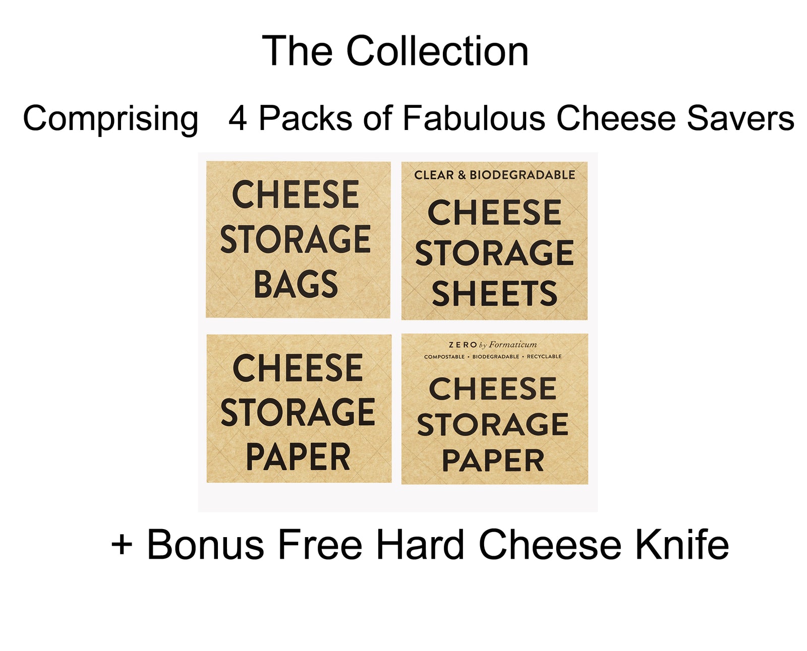Storage Pack with Bonus Hard Cheese Knife