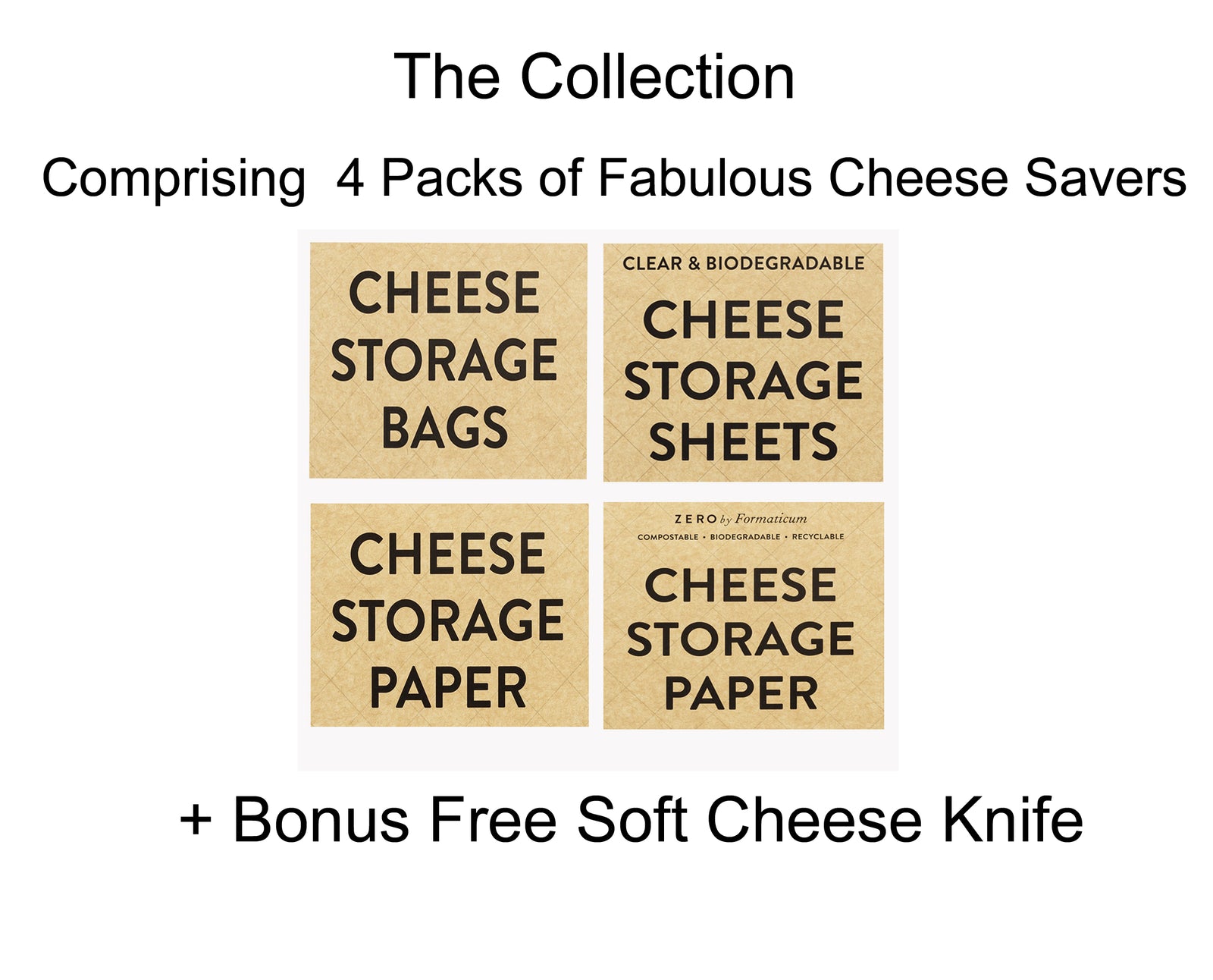 Storage Pack with Bonus Soft Cheese Knife