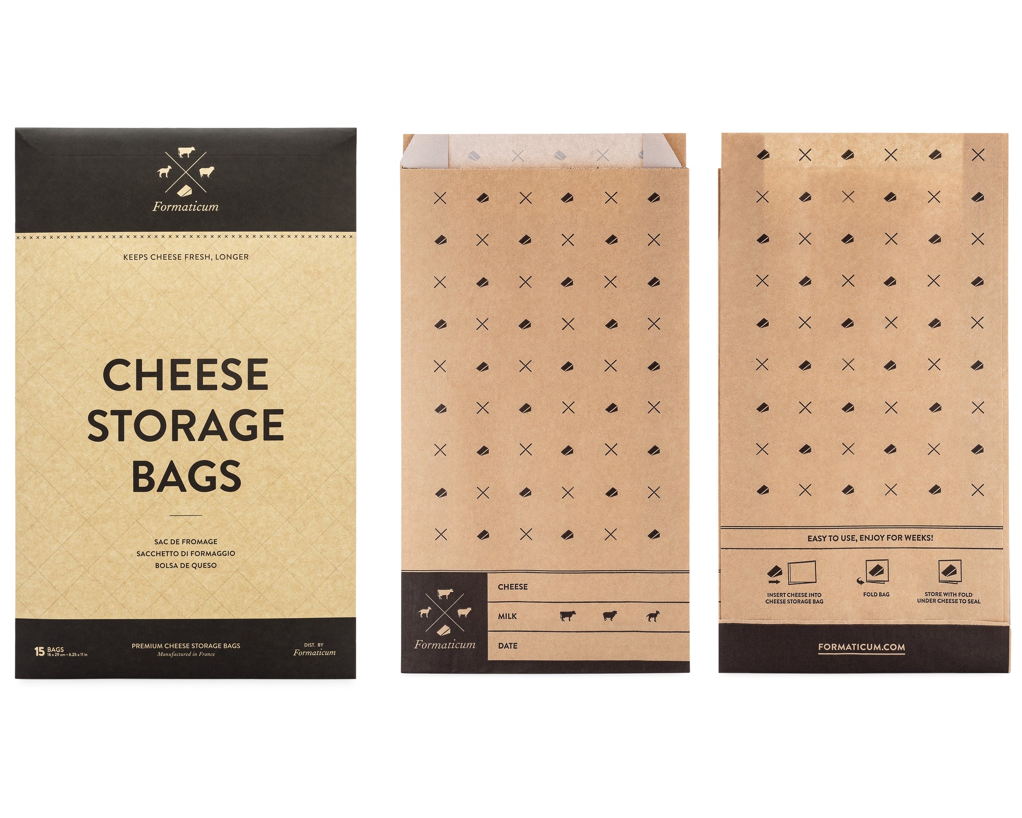 cheese bags, cheese paper, biodegradable cheese paper, cheese storage, keep cheese fresh, Formaticum cheese storage products, best way to store cheese, new Zealand cheese storage