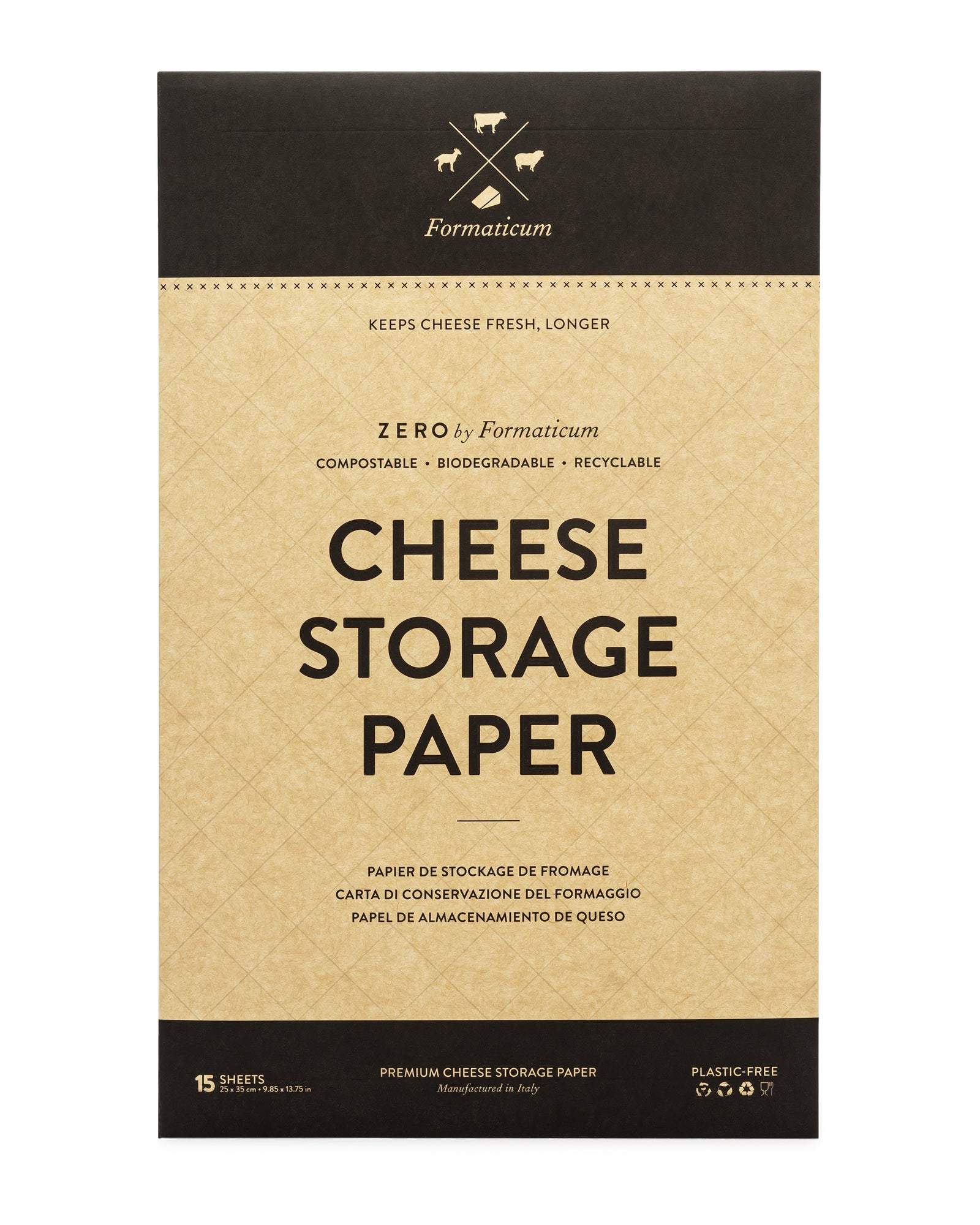 Zero Paper - finally a Plastic free way to keep your cheese fresh and mould free. cheese bags, cheese paper, biodegradable cheese paper, cheese storage, keep cheese fresh, Formaticum cheese storage products, best way to store cheese, new Zealand cheese storage