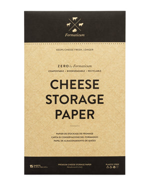Zero Paper - finally a Plastic free way to keep your cheese fresh and mould free. cheese bags, cheese paper, biodegradable cheese paper, cheese storage, keep cheese fresh, Formaticum cheese storage products, best way to store cheese, new Zealand cheese storage